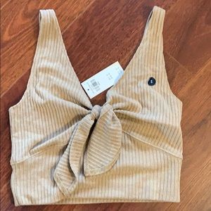 Abercrombie and Fitch Ribbed Knot Tank